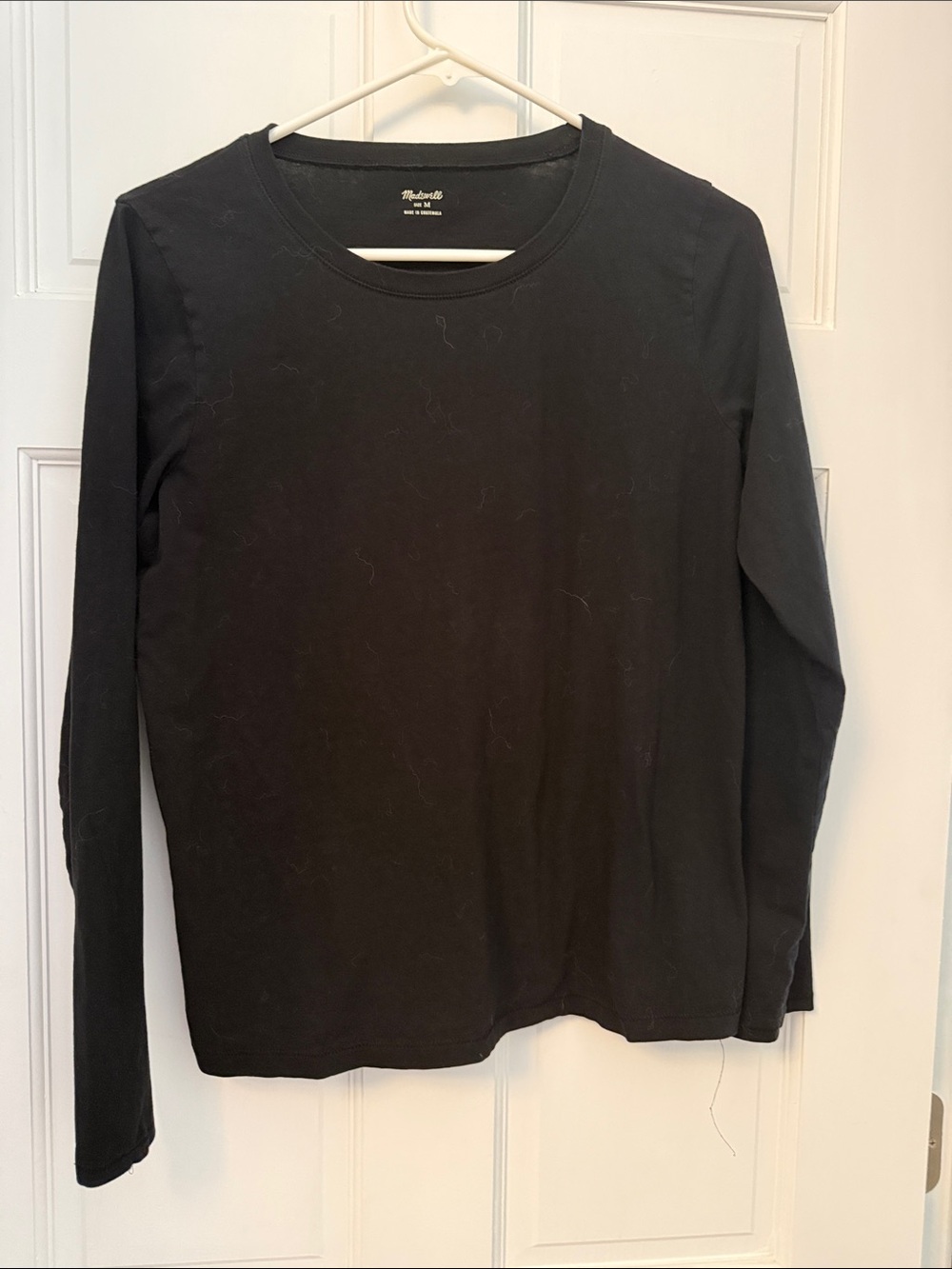 Black Long-Sleeve Crewneck Shirt